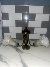 Vintage 3 Arm Ceiling Light Searchlight With Whit Tulip Shades 