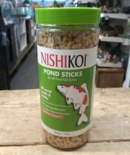 NISHIKOI POND STICKS FOOD 205g FOR ALL POND FISH KOI GOLDFISH SHUBUNKIN 