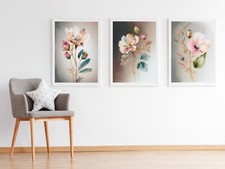 Set of 3 Watercolour Flowers