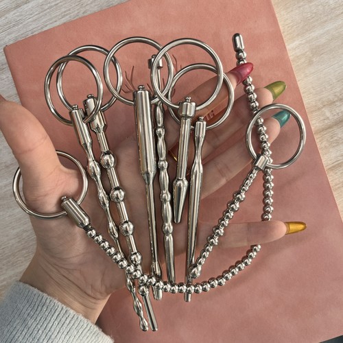Stainless steel penis plug - steel,