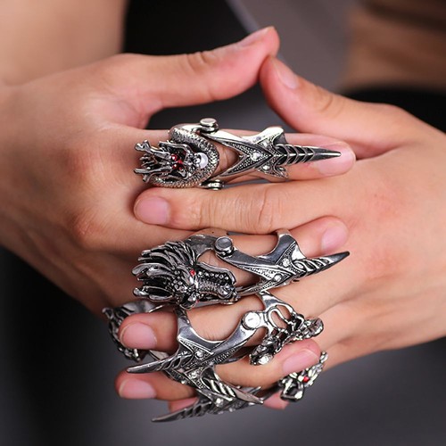 Gothic punk dragon skull - punk,