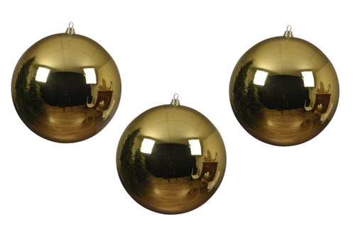 Extra large gold baubles 20cm - baubles,