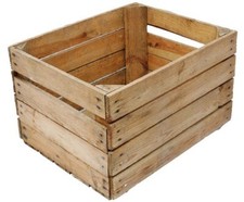 3 x VINTAGE WOODEN APPLE PEAR FRUIT CRATES RUSTIC OLD BUSHEL BOX SHABBY CHIC