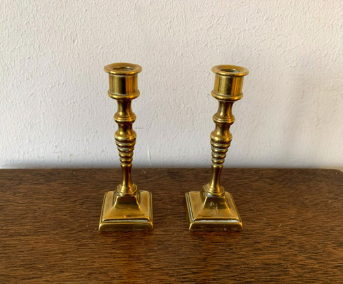 Pair small brass - pair, of