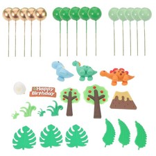  33pcs Jungle Animal Cake Decorations Set: Wild Animal Cupcake Toppers For