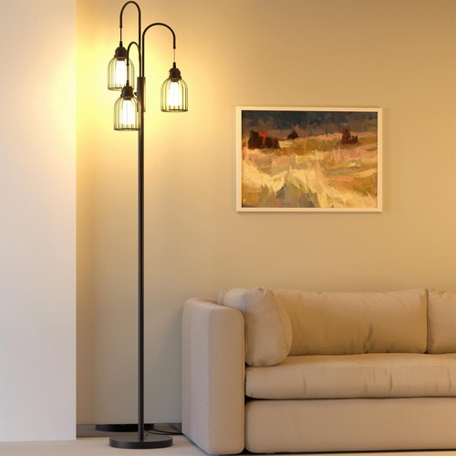 Industrial floor lamp for