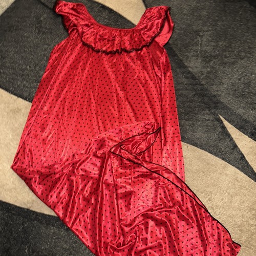 Satin sissy lace - sissy, red