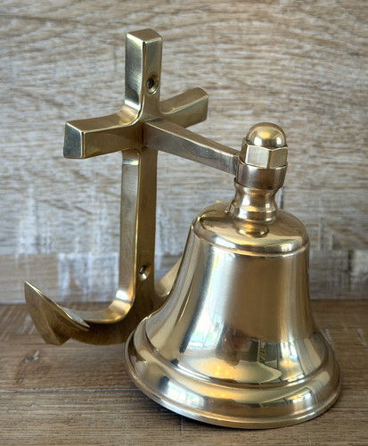 Nautical brass anchor bell - nautical,