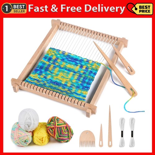 Wooden weaving loom kit - wooden,