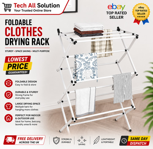 Airer foldable tier - 3, laundry