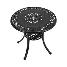 Black  Bistro Set Cast Aluminium Garden Patio Coffee Table 2/4 Chairs Furniture