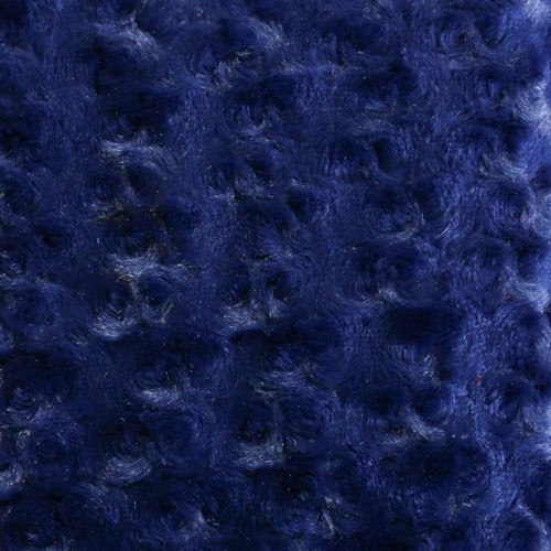 Navy blue minky rosebud - blue,