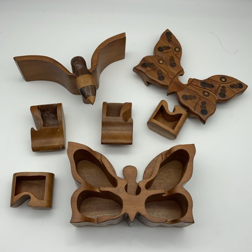Vintage woden butterfly puzzle - vintage,
