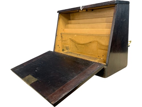 Antique wooden slant front - antique,