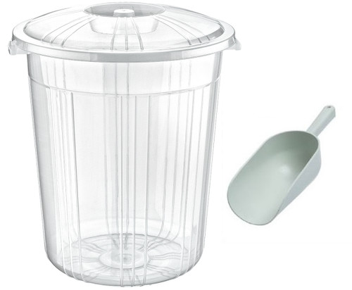 Clear plastic bin kitchen - clear, food