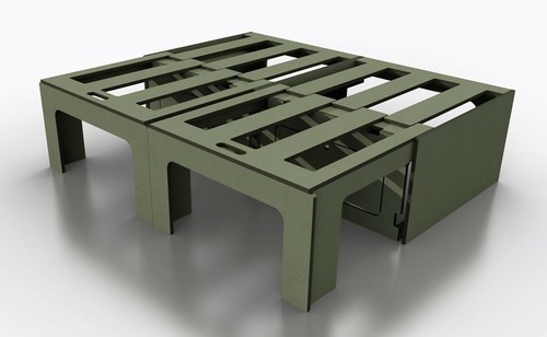 Sliding camper van - bed, /