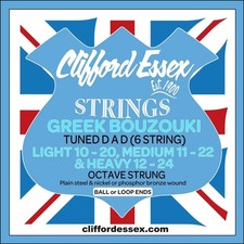 CLIFFORD ESSEX GREEK BOUZOUKI STRINGS. OCTAVE STRUNG (6 STRINGS)
