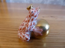 VINTAGE HEREND FROG WITH GOLD