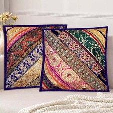 33% Off 16"-2 PC Beautiful Handcrafted Indian Bead And Sequinned Cushion Covers