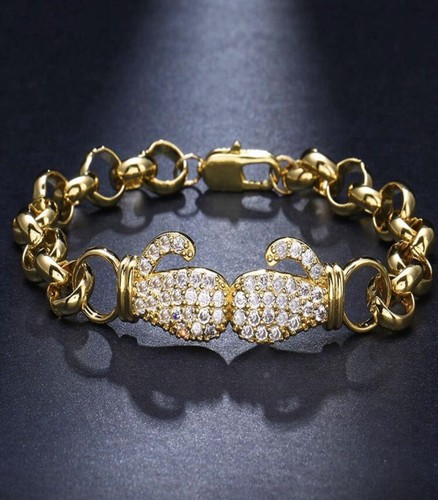 Boxing glove bracelet gold - bracelet,