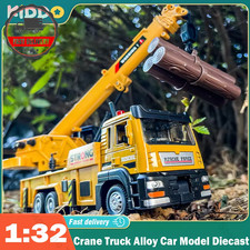 Crane Truck Toy Metal Cab Construction Trucks with Lights and Sound Construction