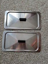 2 X Hostess Stainless Lid Lids Ekco Trolley Glasbake  USA