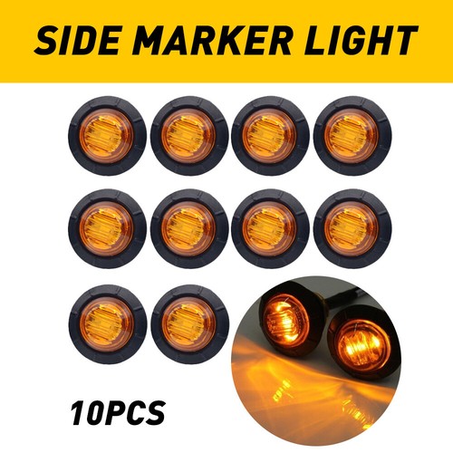 10x round 12v - 12v-24v, amber