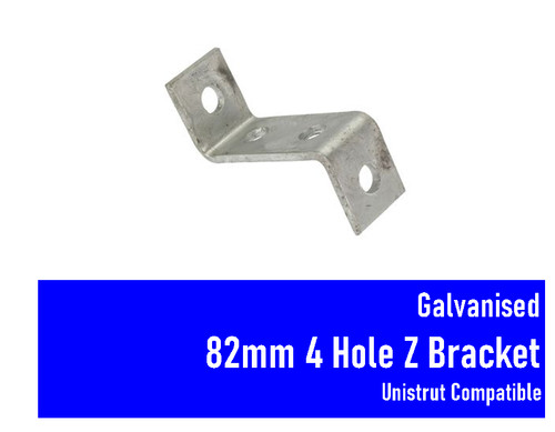 Galvanised hole bracket - 4, z