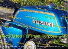 Suzuki A50P (AP50) AC50 K50 A100 Blue Painted Steel Fuel Tank 1975-1977 Model
