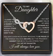 To My Daughter Heart Necklace