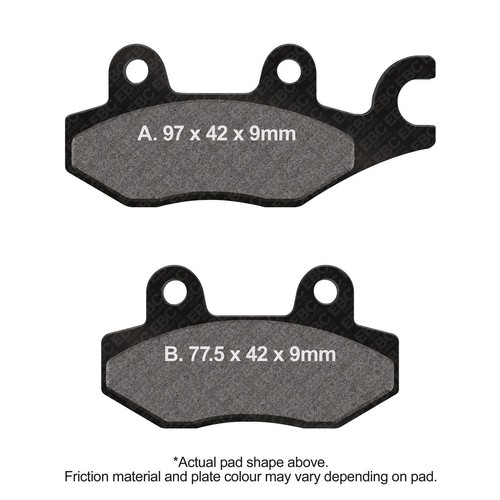 Ebc motorcycle brake - pads, dmx