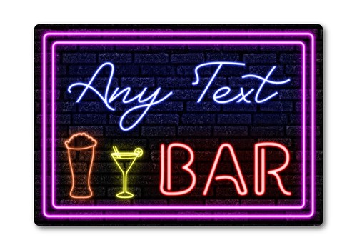 Personalised bar sign metal - personalised,