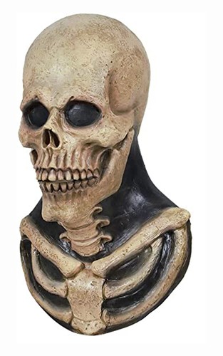 Halloween skull mask over head - skull,
