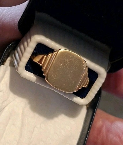 Men vintage 9ct - gold, signet
