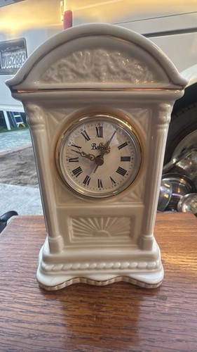 Belleek porcelain mantel clock - belleek,