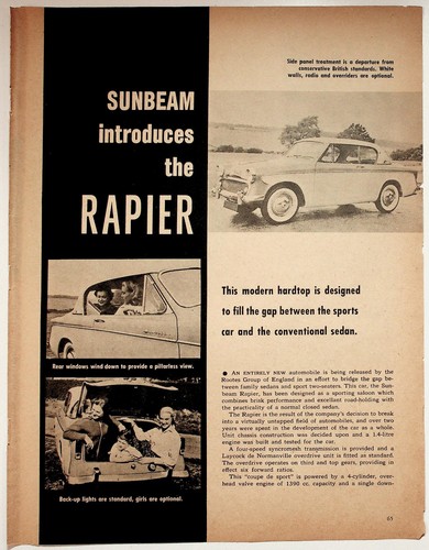 Sunbeam rapier vintage print - sunbeam,