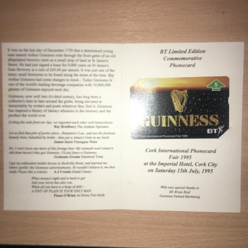 Rare btg557 guinness card - rare,,