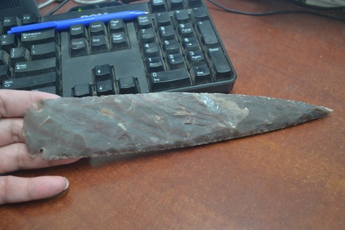 Agate stone spearhead - agate,