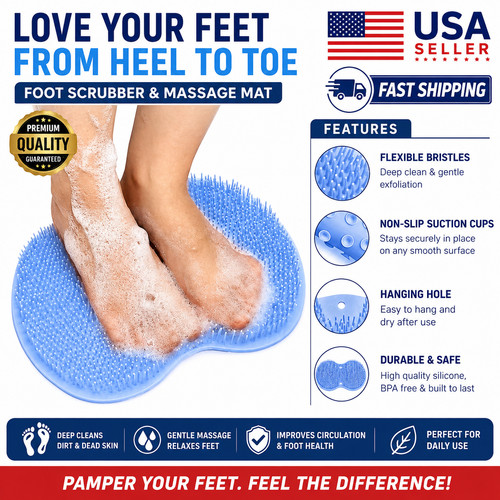 Silicone foot scrubber shower - foot,