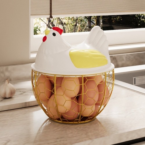 Creative hen egg basket - hen,