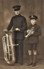 Salvation Army ORIGINAL vintage Photo unknown Father and Son Circa 1930s