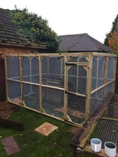 free standing catio mesh roof