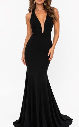 Jovani black deep elegant - jovani, v