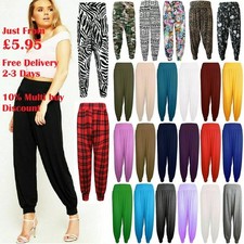 Womens Harem Ali Baba Long Pants Trousers Ladies Baggy Hareem Leggings Plus Size