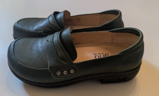 Alegria By PG Lite Shoes Womens 36 Taylor Casual Loafers Green Leather Chunky