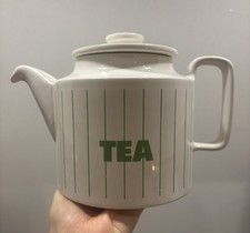 Hornsea Pottery Rare Stripe John Clappison Green 1980s 2 Pint Tea Pot  