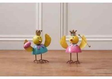 Hand-Painted Metal Chicks with
