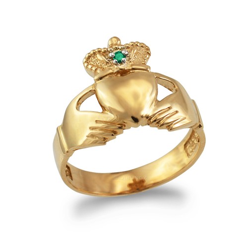 10k yellow gold claddagh - gold,