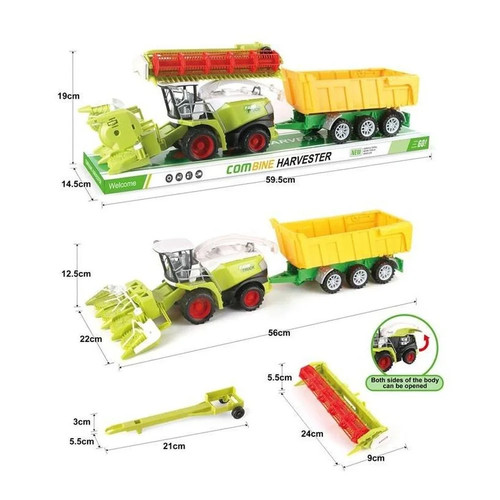 Combine harvester set with red - combine,