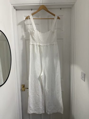 Women zara white jumpsuit - white,